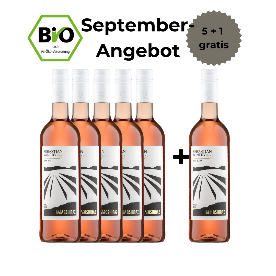 Shiraz & Merlot Rosé - trocken- 5+1 Angebot