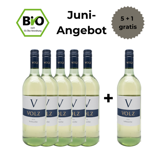 Scheurebe lieblich - 5 + 1 Angebot