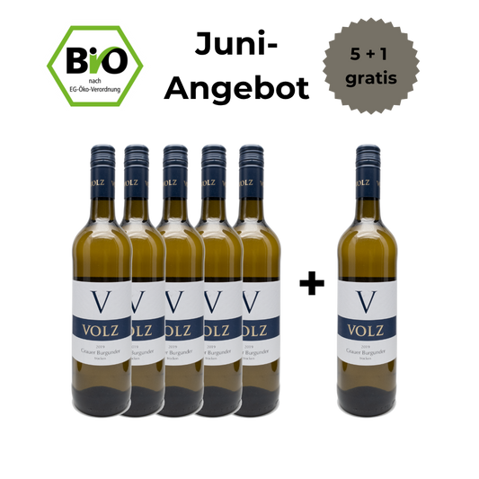 Grauburgunder trocken - 5 + 1 Angebot