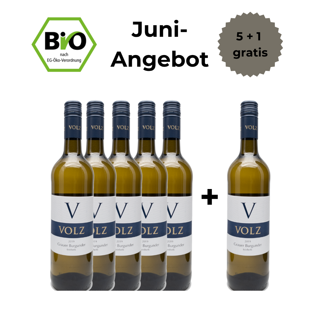 Grauburgunder & Weißburgunder feinfruchtig - 5 + 1 Angebot