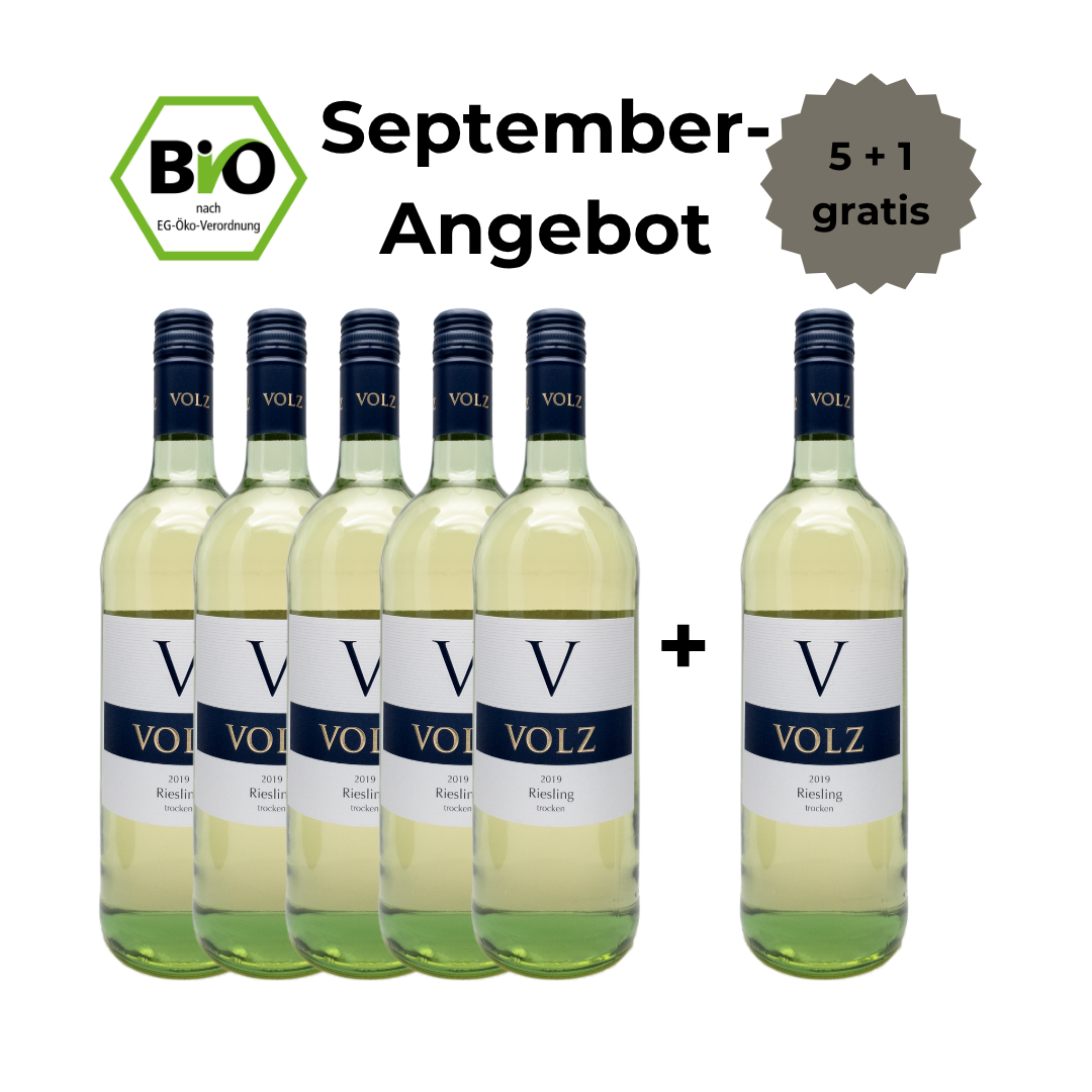 Riesling - trocken - BIO - 5 + 1 Angebot