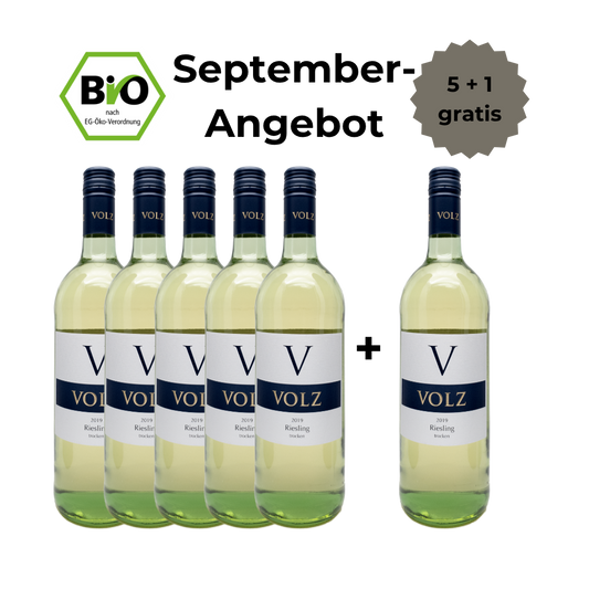 Riesling - trocken - BIO - 5 + 1 Angebot