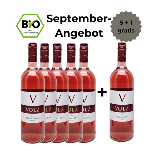 Palatinum Rosé - feinfruchtig - BIO - 5 + 1 Angebot