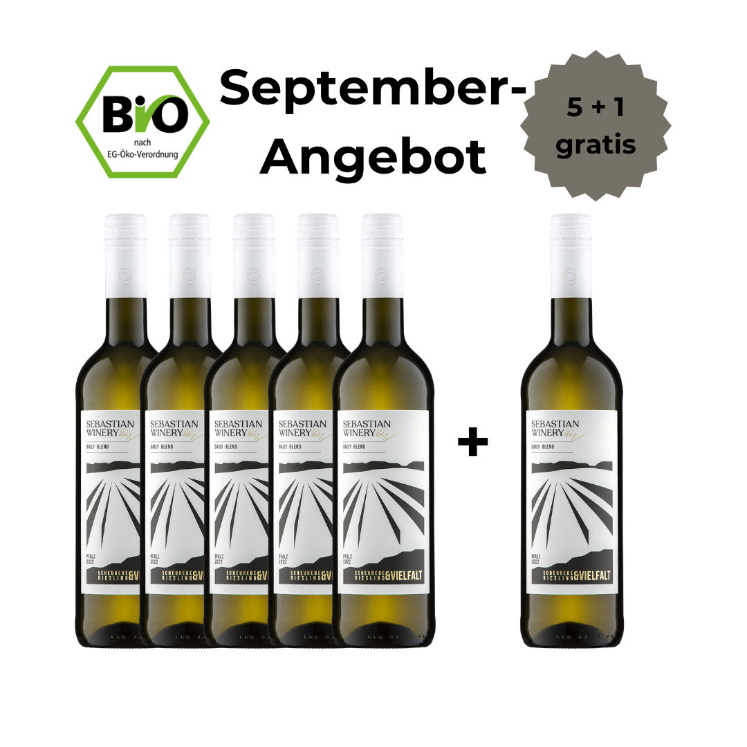 Scheurebe & Riesling (VIELFALT) - feinfruchtig - BIO - 5 + 1 Angebot