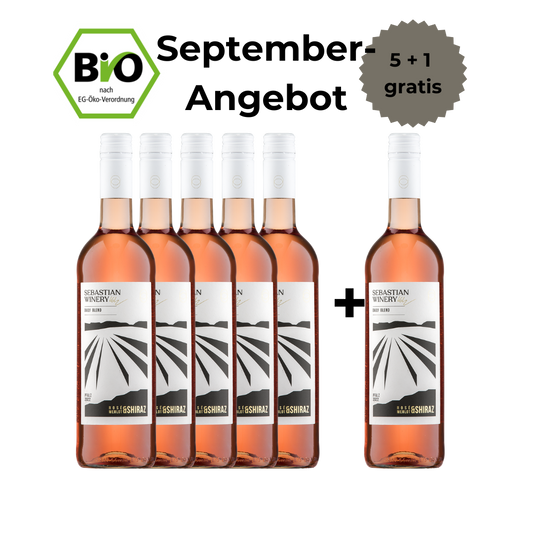 Shiraz & Merlot Rosé - trocken- 5+1 Angebot