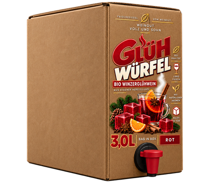 Bio-Glühwein-Bundle Rot mit Weihnachtstassen