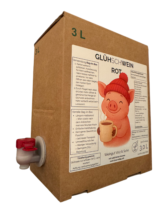 Glüh(sch)wein - rot - 3,0 Liter Bag-in-Box