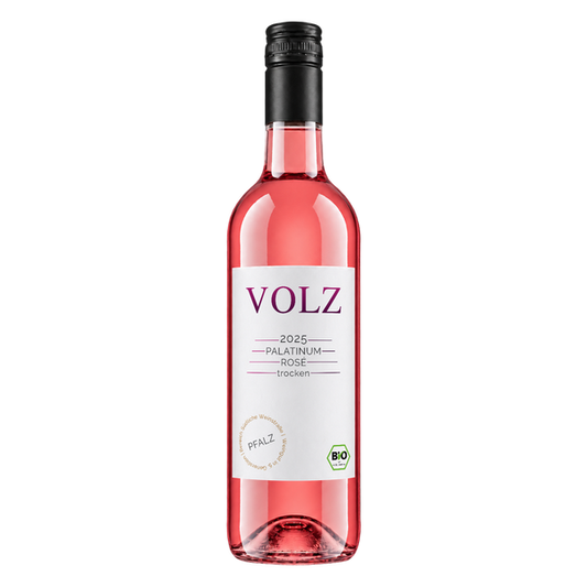 2025 Palatinum Rosé trocken – Flasche Roséwein vom Bio-Weingut Volz & Sohn aus der Pfalz