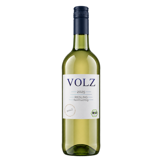 2025 Riesling feinfruchtig – Flasche Weißwein vom Bio-Weingut Volz & Sohn aus der Pfalz