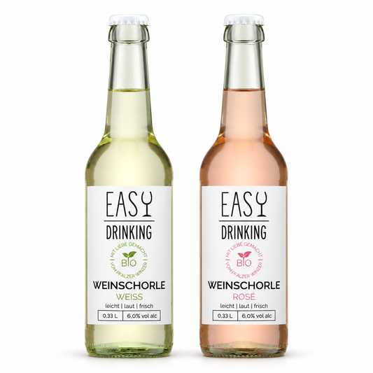 EASY DRINKING Bio-Weinschorle Weiß und Rosé – Sortenauswahl für das Wunschpaket